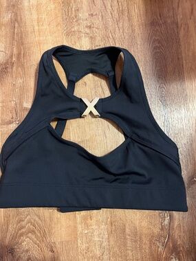 Savage X Fenty Black X-Detail Racerback Sports Bra - Women